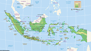 Eine Karte des Indonesischen Archipels