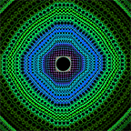 Hopalong fractal with parameters a = -11, b = 0.05, c = 0.5