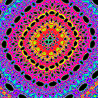 Hopalong fractal with parameters a = 1.1, b = -0.5, c = 1